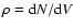 $\rho={\rm d}N/{\rm d}V$