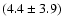 $(4.4\pm3.9)$
