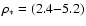 $\rho_*=(2.4{-}5.2)$