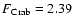 $F_{\rm
Crab}=2.39$