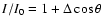 $I/I_0=1+\Delta
\cos\theta$