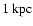 $1~{\rm kpc}$