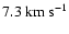 $7.3~{\rm km~s}^{-1}$