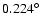 $0.224^{\circ}$