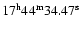 $17^{{\rm h}}44^{{\rm m}}34.47^{{\rm s}}$