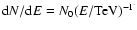 ${\rm d}N/{\rm d}E = N_0 (E/{\rm TeV})^{-\Gamma }$