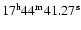 $17^{{\rm h}}44^{{\rm m}}41.27^{{\rm s}}$