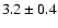 $3.2 \pm 0.4$