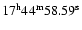$17^{{\rm h}}44^{{\rm m}}58.59^{{\rm s}}$