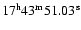 $17^{{\rm h}}43^{{\rm m}}51.03^{{\rm s}}$