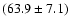 $(63.9 \pm7.1)$