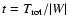 $t = T_{\rm rot}/\vert W\vert$