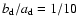 $b_{\rm d}/a_{\rm d}=1/10$