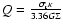 $Q = {{\sigma_{\rm r} \kappa}\over{3.36 G \Sigma}}$