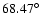 $68.47^{\circ}$