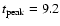$t_{\rm peak}=9.2$