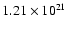 $1.21\times10^{21}$