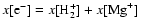 $x[{\rm e}^- ]= x[{\rm H}_2^+] + x[{\rm Mg}^+]$