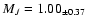 $M_J = 1.00_{\pm 0.37}$