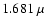 $1.681~\mu$