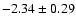 $-2.34\pm0.29$