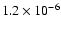$1.2\times10^{-6}$