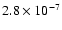 $2.8\times10^{-7}$