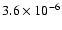 $3.6\times10^{-6}$