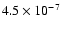 $4.5\times10^{-7}$