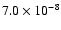$7.0\times10^{-8}$