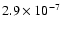 $2.9\times10^{-7}$