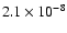 $2.1\times10^{-8}$