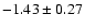 $-1.43\pm0.27$