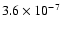 $3.6\times10^{-7}$