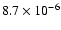 $8.7\times10^{-6}$