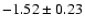 $-1.52\pm0.23$
