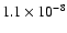 $1.1\times10^{-8}$