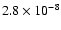 $2.8\times10^{-8}$