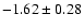 $-1.62\pm0.28$