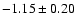 $-1.15\pm0.20$