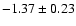 $-1.37\pm0.23$