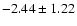$-2.44\pm1.22$