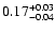 $0.17^{\rm +0.03}_{-0.04}$