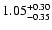 $1.05^{\rm +0.30}_{-0.35}$