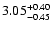 $3.05^{\rm +0.40}_{-0.45}$