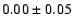 $0.00\pm0.05$