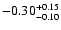 $-0.30^{\rm +0.15}_{-0.10}$