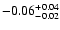 $-0.06^{\rm +0.04}_{-0.02}$