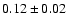 $0.12\pm0.02$