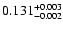 $0.131^{\rm +0.003}_{-0.002}$